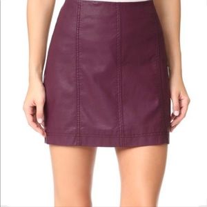Free people vegan leather skirt